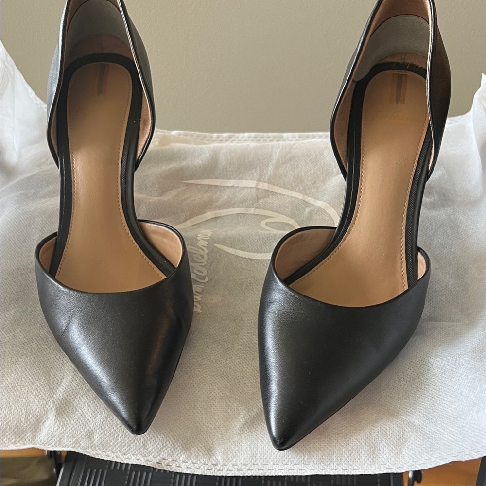 Elegant Black Pointed-Toe D'Orsay Pumps - Women's Dress Heels